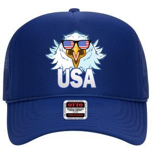 USA Eagle High Crown Mesh Back Trucker Hat