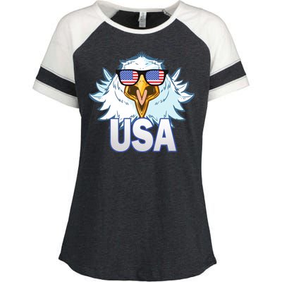 USA Eagle & Shield Enza Ladies Jersey Colorblock Tee