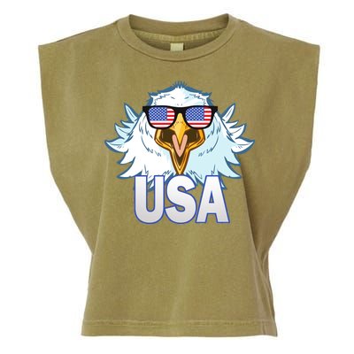 USA Eagle & Shield Garment-Dyed Women's Muscle Tee