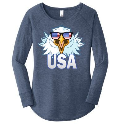 USA Eagle & Shield Women's Perfect Tri Tunic Long Sleeve Shirt