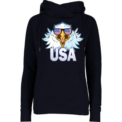 USA Eagle & Shield Womens Funnel Neck Pullover Hood