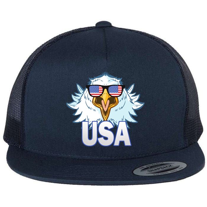 USA Eagle & Shield Flat Bill Trucker Hat