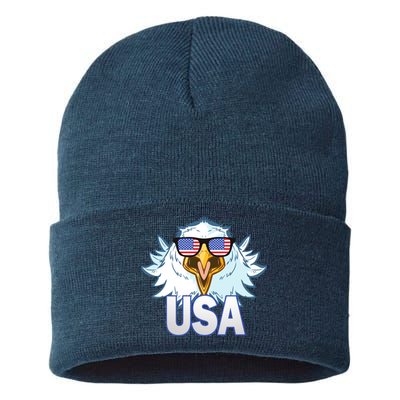 USA Eagle & Shield Sustainable Knit Beanie