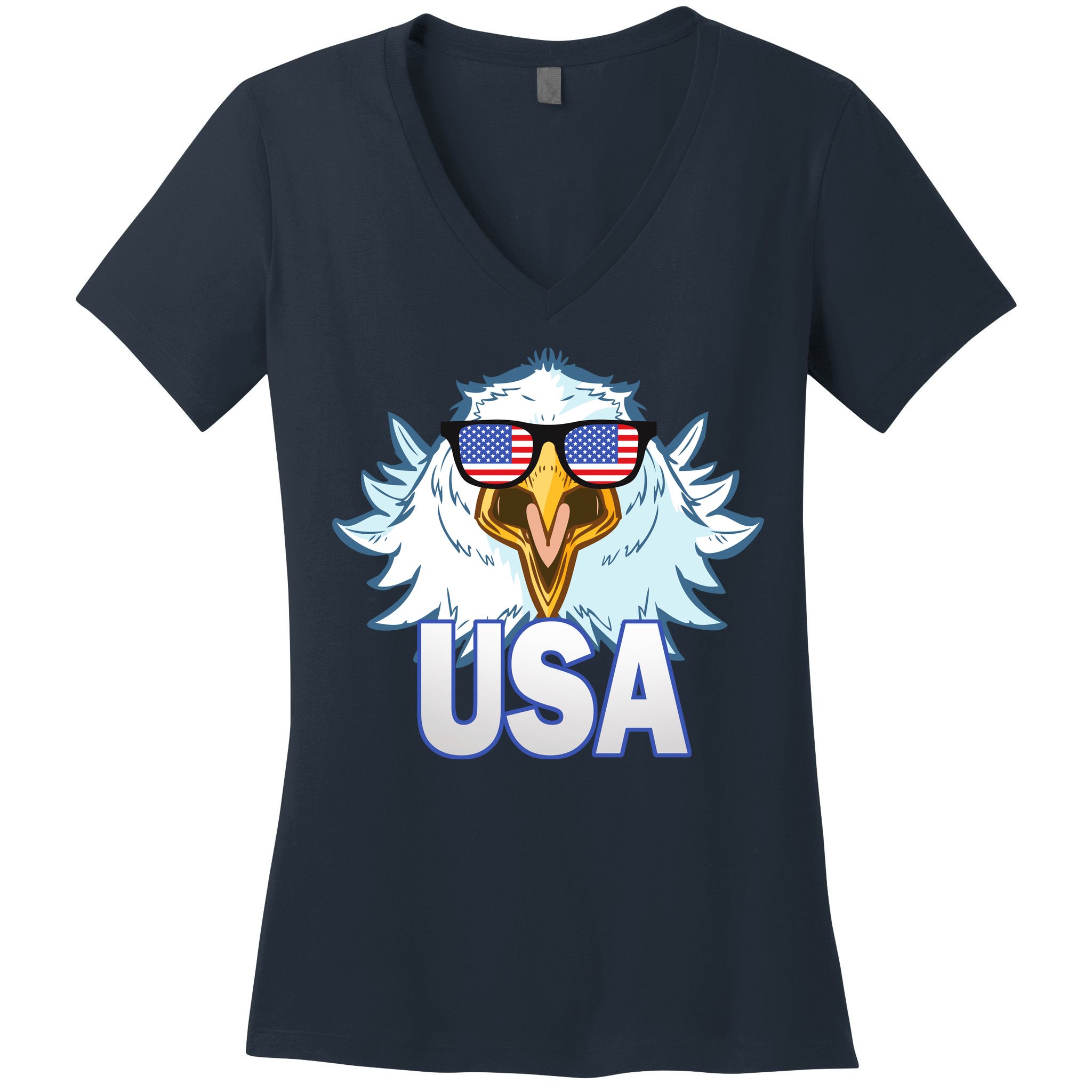 USA Eagle & Shield Women's V-Neck T-Shirt