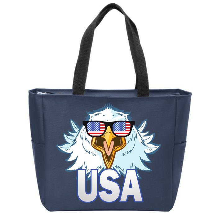 USA Eagle & Shield Zip Tote Bag
