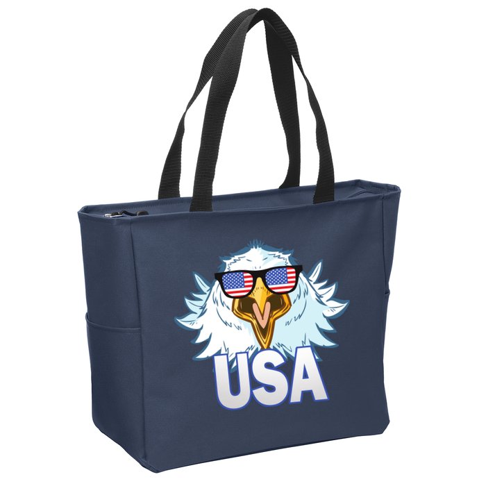 USA Eagle & Shield Zip Tote Bag