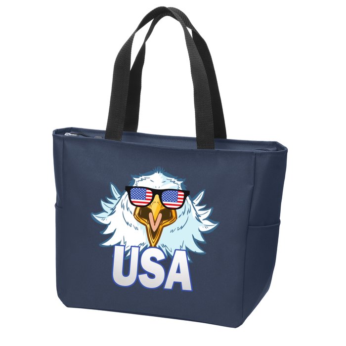 USA Eagle & Shield Zip Tote Bag