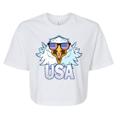 USA Eagle & Shield Bella+Canvas Jersey Crop Tee