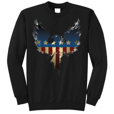 USA Eagle American Flag Grunge Sweatshirt