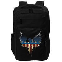 USA Eagle American Flag Grunge Impact Tech Backpack