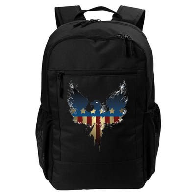 USA Eagle American Flag Grunge Daily Commute Backpack