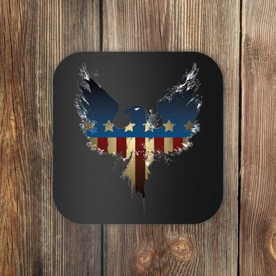 USA Eagle American Flag Grunge Coaster