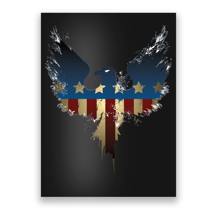 USA Eagle American Flag Grunge Poster