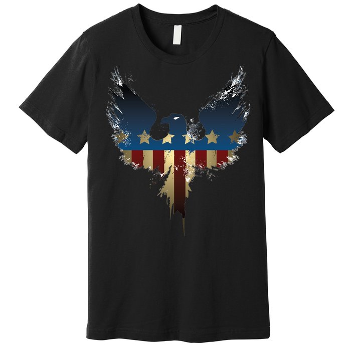 USA Eagle American Flag Grunge Premium T-Shirt