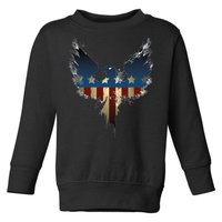 USA Eagle American Flag Grunge Toddler Sweatshirt