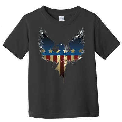 USA Eagle American Flag Grunge Toddler T-Shirt