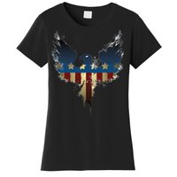 USA Eagle American Flag Grunge Women's T-Shirt