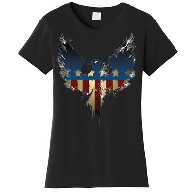 USA Eagle American Flag Grunge Women's T-Shirt