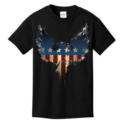 USA Eagle American Flag Grunge Kids T-Shirt