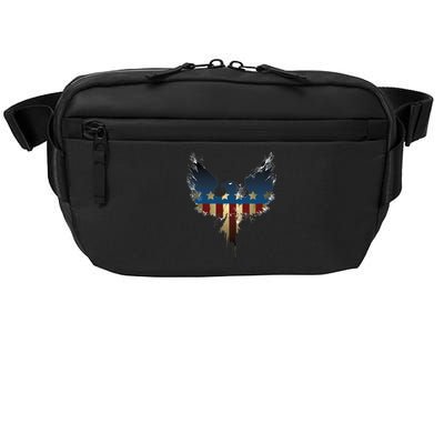 USA Eagle American Flag Grunge Crossbody Pack