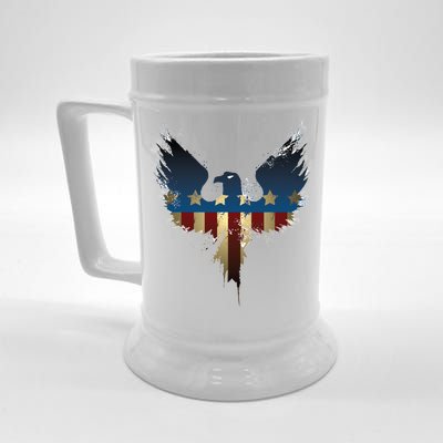 USA Eagle American Flag Grunge Beer Stein