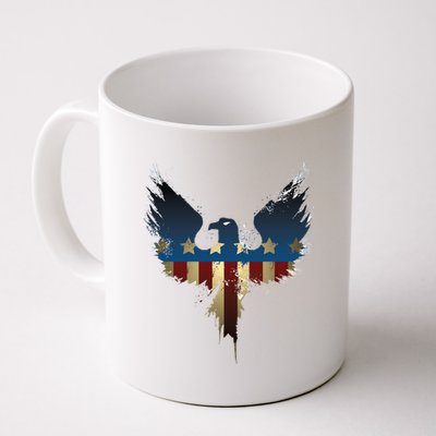 USA Eagle American Flag Grunge Coffee Mug