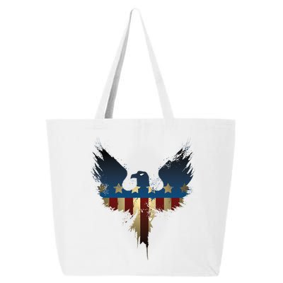 USA Eagle American Flag Grunge 25L Jumbo Tote