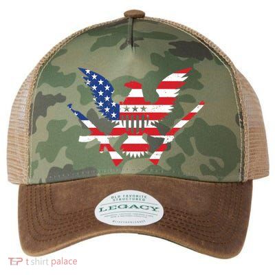 USA Eagle Gun Emblem Legacy Tie Dye Trucker Hat