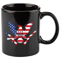 USA Eagle Gun Emblem 11oz C Handle Ceramic Mug