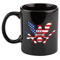 USA Eagle Gun Emblem 11oz C Handle Ceramic Mug
