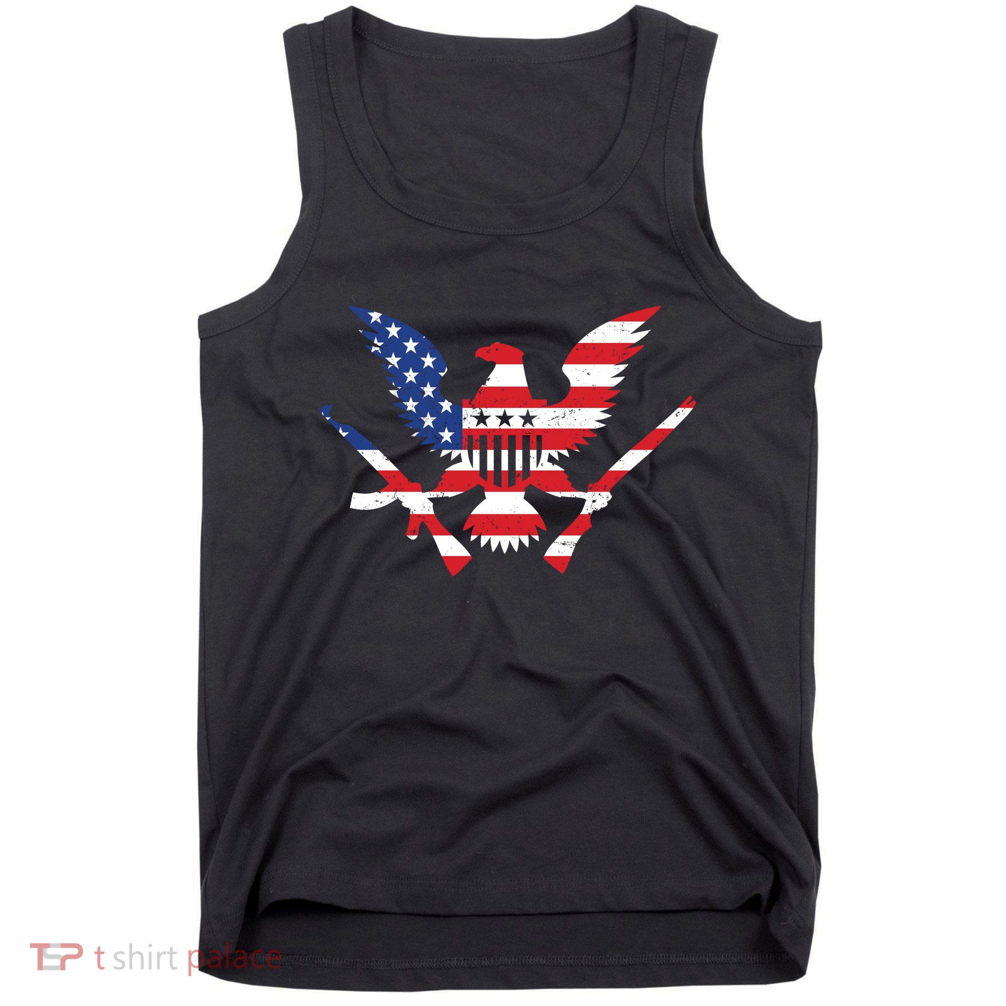 USA Eagle Gun Emblem Tank Top