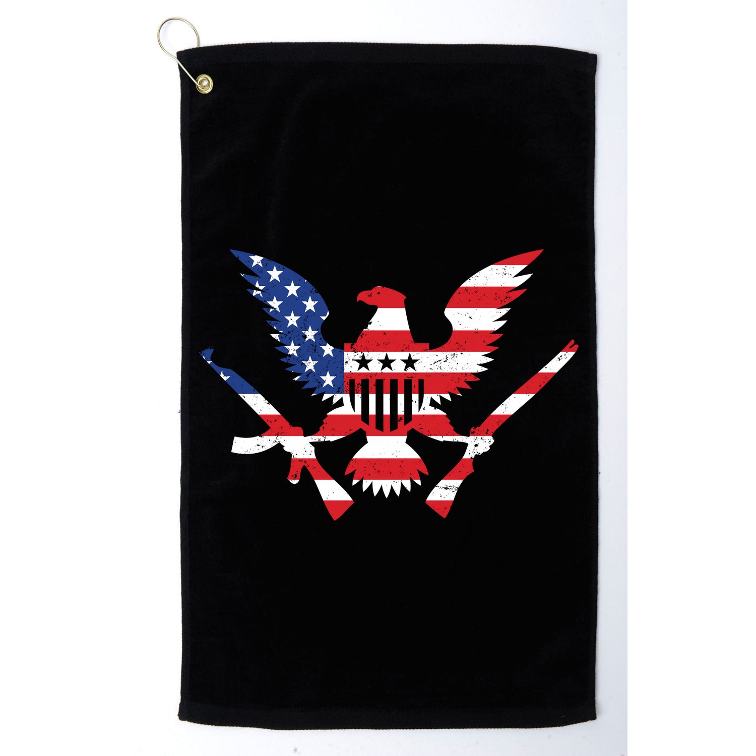 USA Eagle Gun Emblem Golf Towel