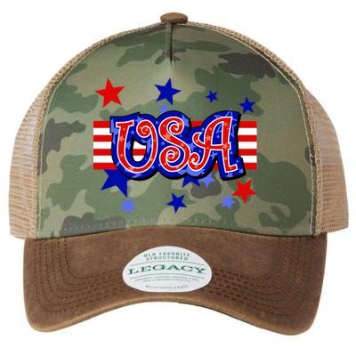 USA Festive Celebration Legacy Tie Dye Trucker Hat