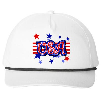 USA Festive Celebration Snapback Five-Panel Rope Hat