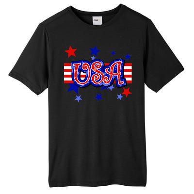 USA Festive Celebration Tall Fusion ChromaSoft Performance T-Shirt