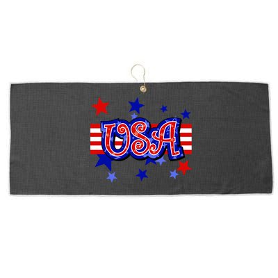 USA Festive Celebration Large Microfiber Waffle Golf Towel