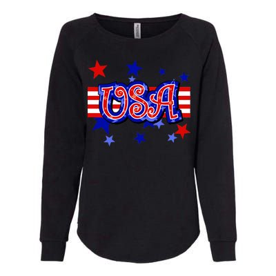 USA Festive Celebration Womens California Wash Sweatshirt