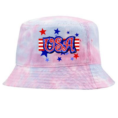 USA Festive Celebration Tie-Dyed Bucket Hat