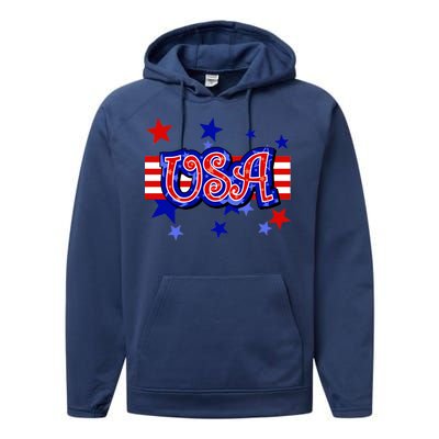 USA Festive Celebration Performance Fleece Hoodie