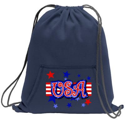 USA Festive Celebration Sweatshirt Cinch Pack Bag