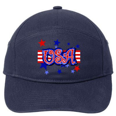 USA Festive Celebration 7-Panel Snapback Hat