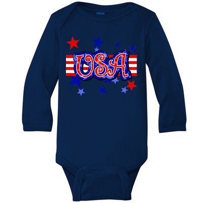 USA Festive Celebration Baby Long Sleeve Bodysuit