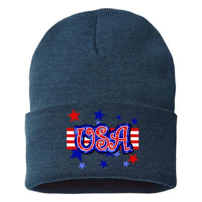 USA Festive Celebration Sustainable Knit Beanie