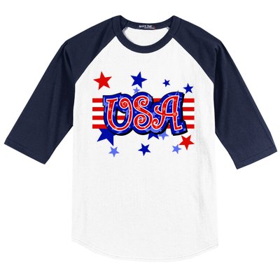 USA Festive Celebration Baseball Sleeve Shirt