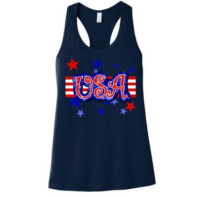 USA Festive Celebration Women's Racerback Tank