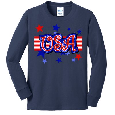 USA Festive Celebration Kids Long Sleeve Shirt