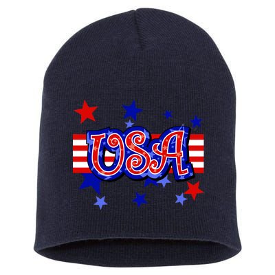 USA Festive Celebration Short Acrylic Beanie