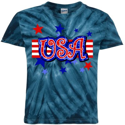 USA Festive Celebration Kids Tie-Dye T-Shirt