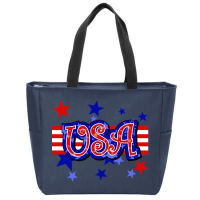 USA Festive Celebration Zip Tote Bag