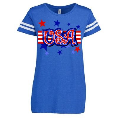 USA Festive Celebration Enza Ladies Jersey Football T-Shirt